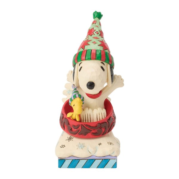 Snoopy et Woodstock glissade en luge gamelle pour chien - Peanuts