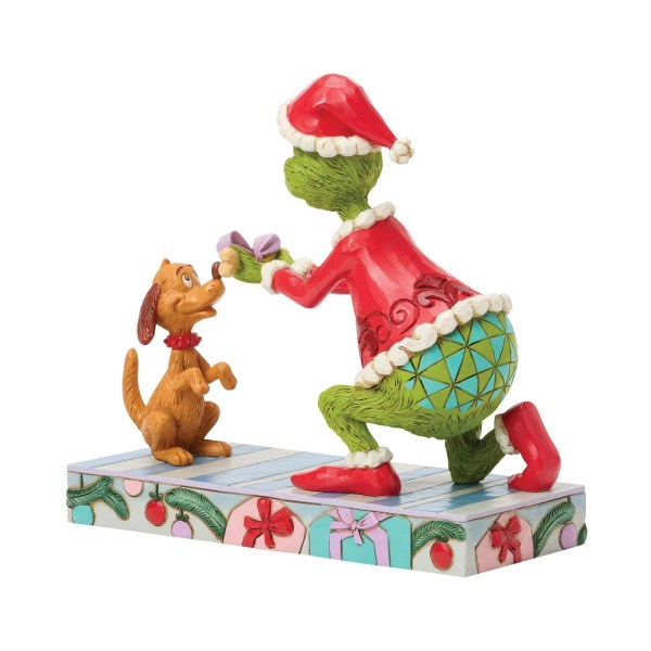 Le Grinch donnant à Max - JIM SHORE GRINCH