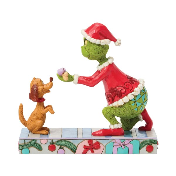 Le Grinch donnant à Max - JIM SHORE GRINCH