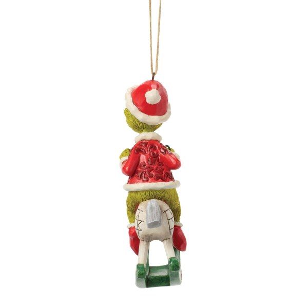 Grinch sur un cheval à bascule (décoration à suspendre) - JIM SHORE GRINCH