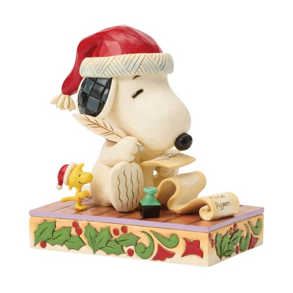 SNOOPY ET WOODSTOCK AVEC LEUR LISTE DE NOËL - PEANUTS
