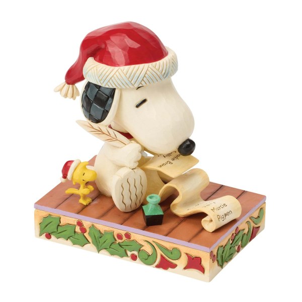 SNOOPY ET WOODSTOCK AVEC LEUR LISTE DE NOËL - PEANUTS