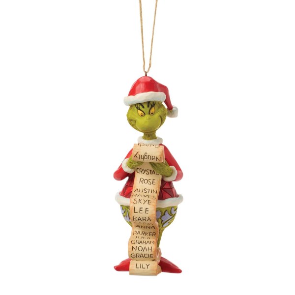 Décoration suspendue de la liste du Grinch - JIM SHORE GRINCH