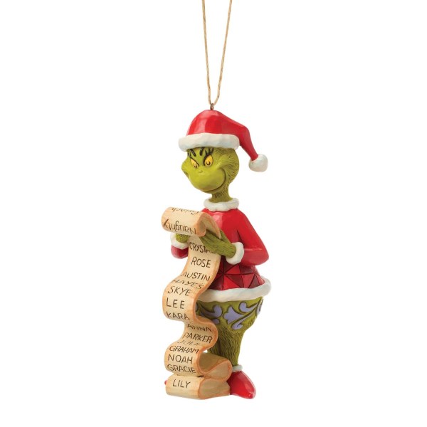 Décoration suspendue de la liste du Grinch - JIM SHORE GRINCH