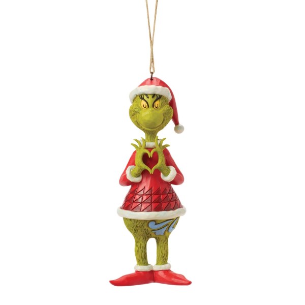 Décoration suspendue en forme de cœur avec les mains du Grinch - JIM SHORE GRINCH