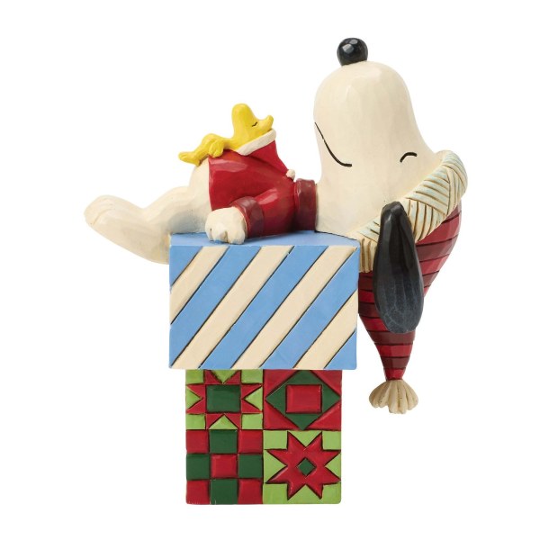 SNOOPY ET WOODSTOCK SIESTE SUR LES CADEAUX - PEANUTS