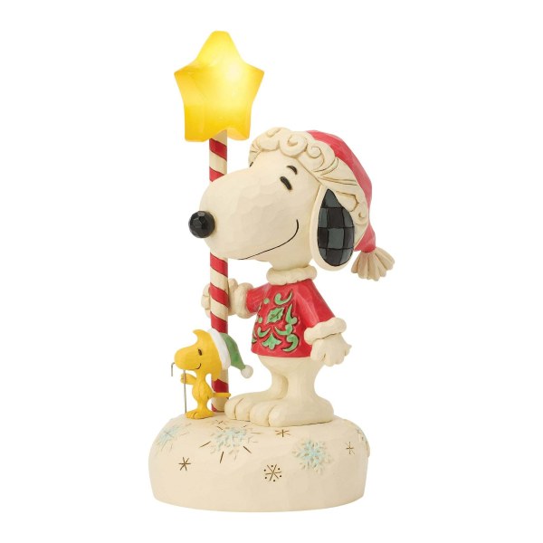 Snoopy avec son bâton étoile lumineux - Peanuts