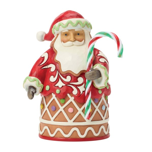 Père Noël en pain d'épice avec canne de Noël (format pinte) - Heartwood Creek