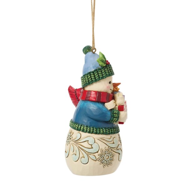 Bonhomme de neige avec des cadeaux, ornement suspendu - Heartwood Creek