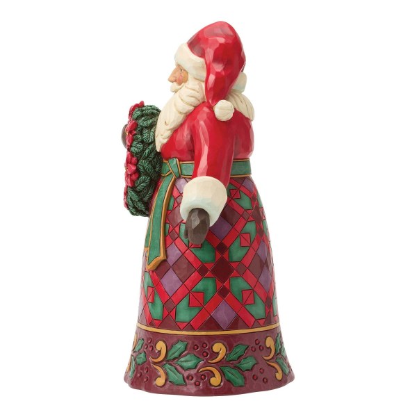 Père Noël avec figurine de poinsettia - Heartwood Creek