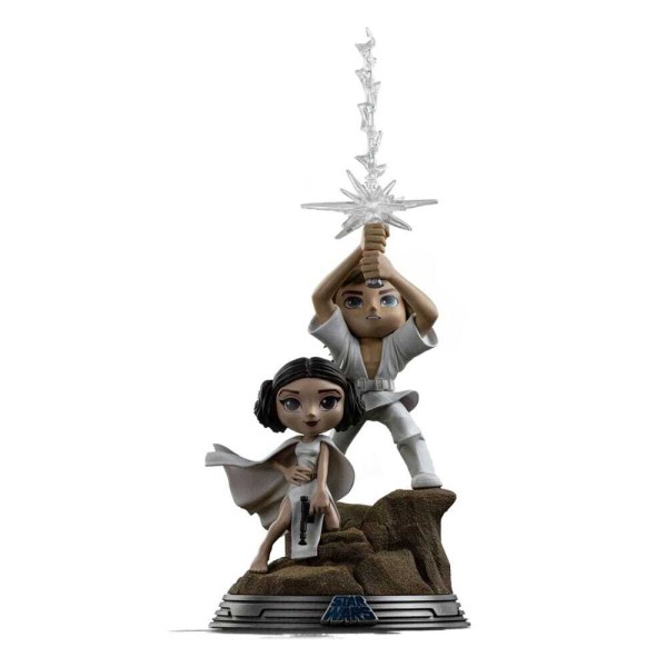 Figurine Mini Co. Luke et Leia 30 cm - Iron Studios Star Wars