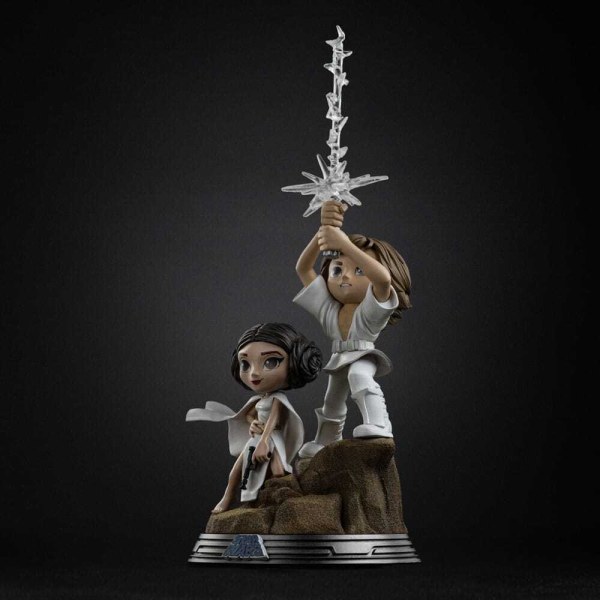 Figurine Mini Co. Luke et Leia 30 cm - Iron Studios Star Wars