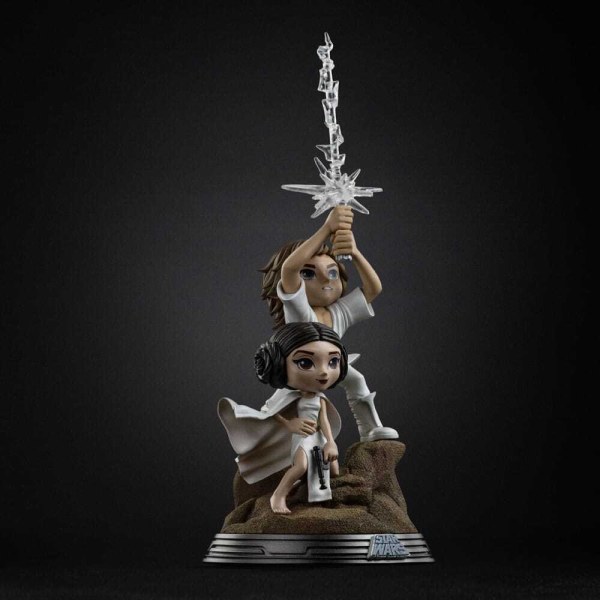Figurine Mini Co. Luke et Leia 30 cm - Iron Studios Star Wars