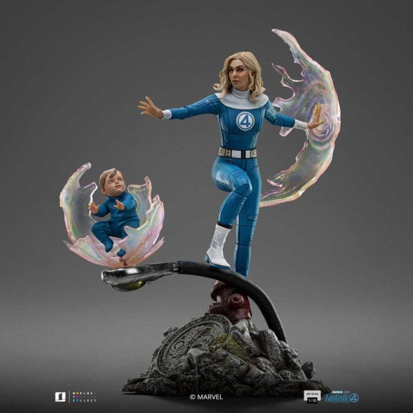 Fantastic Four statuette 1/10 Art Scale La femme invisible et Franklin 28 cm