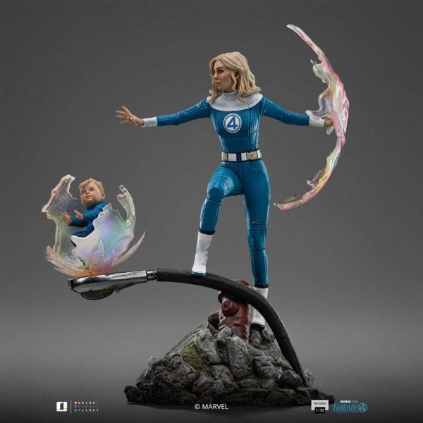 Fantastic Four statuette 1/10 Art Scale La femme invisible et Franklin 28 cm