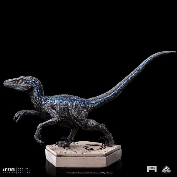 Jurassic World Icons statuette Velociraptor Blue 9 cm