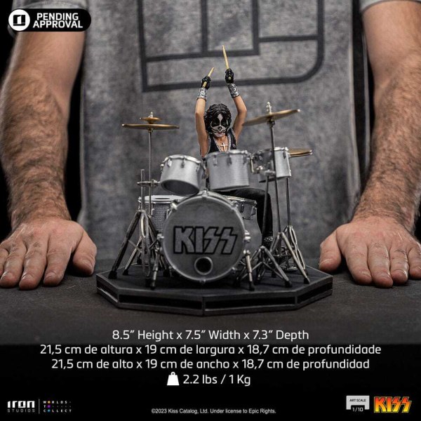 Kiss statuette Art Scale 1/10 Peter Criss Edtition Limitée 22 cm