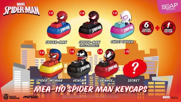 Assortiment de figurines Spider-Man Mini Egg Attack Blind Box Keycaps 5 cm (6)