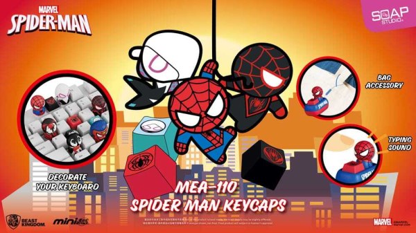Assortiment de figurines Spider-Man Mini Egg Attack Blind Box Keycaps 5 cm (6)