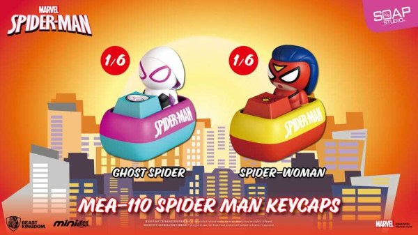 Assortiment de figurines Spider-Man Mini Egg Attack Blind Box Keycaps 5 cm (6)