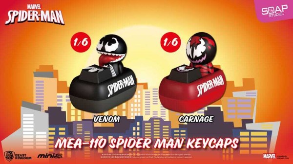 Assortiment de figurines Spider-Man Mini Egg Attack Blind Box Keycaps 5 cm (6)