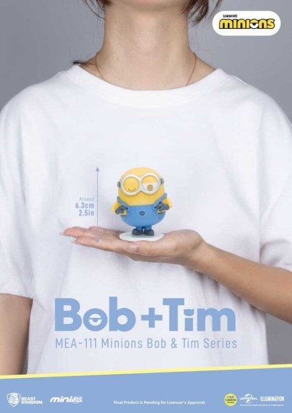 Figurines Minions assorties Mini Egg Attack Blind Box Minions série Bob & Tim 9 cm (6)
