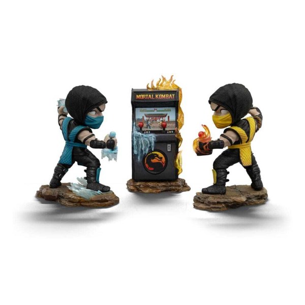 Set de 2 figurines Mini Co. Scorpion contre Sub-Zero Arcade 15 cm - Iron Studios Mortal Kombat