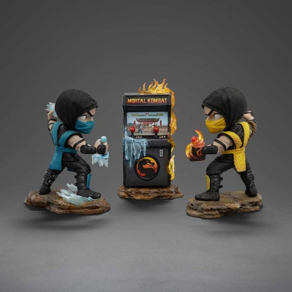Set de 2 figurines Mini Co. Scorpion contre Sub-Zero Arcade 15 cm - Iron Studios Mortal Kombat