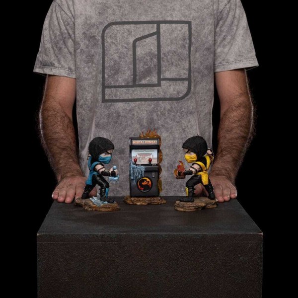 Set de 2 figurines Mini Co. Scorpion contre Sub-Zero Arcade 15 cm - Iron Studios Mortal Kombat