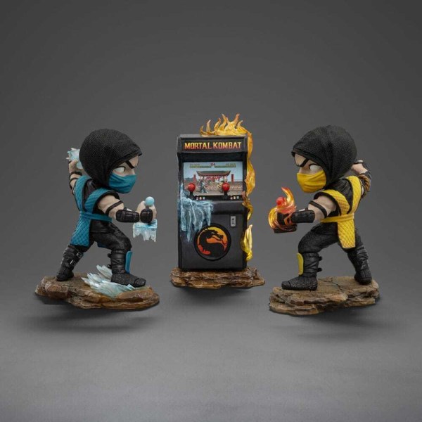 Set de 2 figurines Mini Co. Scorpion contre Sub-Zero Arcade 15 cm - Iron Studios Mortal Kombat