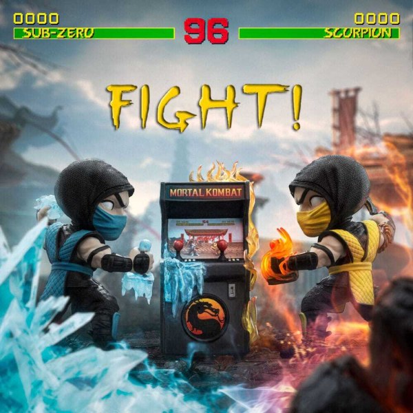 Set de 2 figurines Mini Co. Scorpion contre Sub-Zero Arcade 15 cm - Iron Studios Mortal Kombat