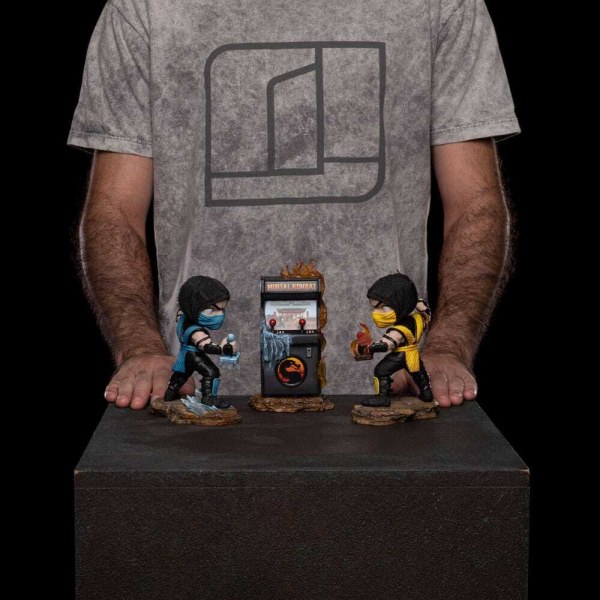 Set de 2 figurines Mini Co. Scorpion contre Sub-Zero Arcade 15 cm - Iron Studios Mortal Kombat