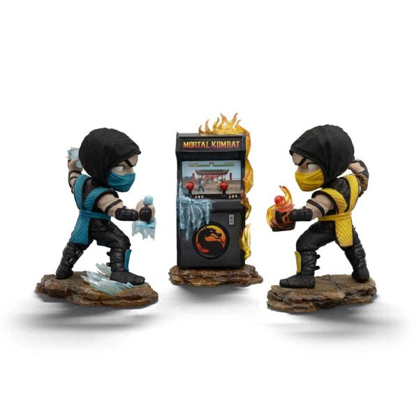 Set de 2 figurines Mini Co. Scorpion contre Sub-Zero Arcade 15 cm - Iron Studios Mortal Kombat