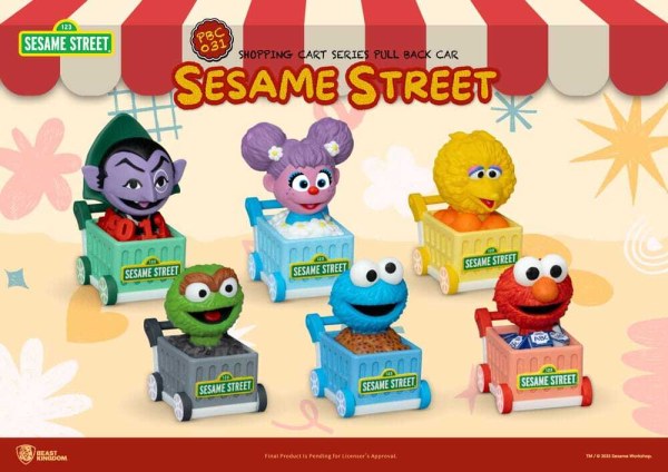 Sesame Street Série Voiture à friction Panier Blind Box (6) 5 cm
