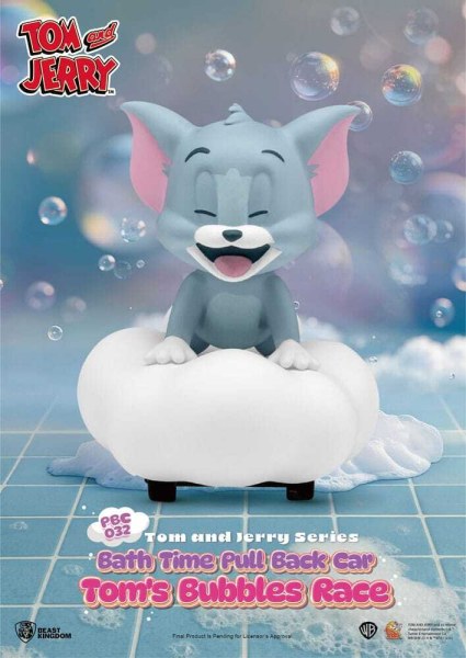 Coffret de 6 voitures à friction Tom & Jerry à rétrofriction - Boîte surprise pour le bain