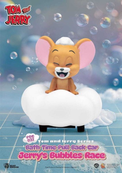 Coffret de 6 voitures à friction Tom & Jerry à rétrofriction - Boîte surprise pour le bain