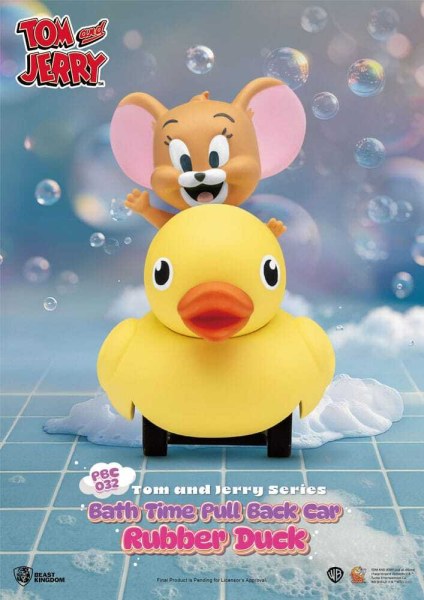 Coffret de 6 voitures à friction Tom & Jerry à rétrofriction - Boîte surprise pour le bain