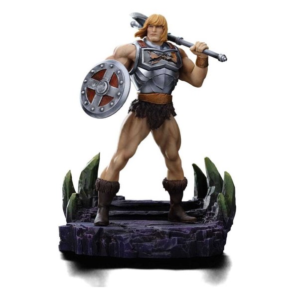 Statuette Maîtres de l'Univers à Art Scale 1/10, He-Man en armure de combat, 23 cm