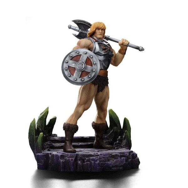 Statuette Maîtres de l'Univers à Art Scale 1/10, He-Man en armure de combat, 23 cm