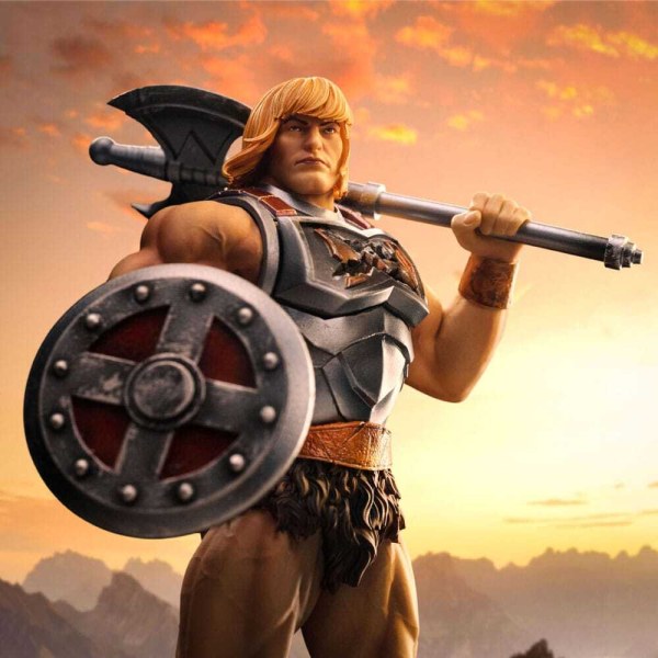 Statuette Maîtres de l'Univers à Art Scale 1/10, He-Man en armure de combat, 23 cm
