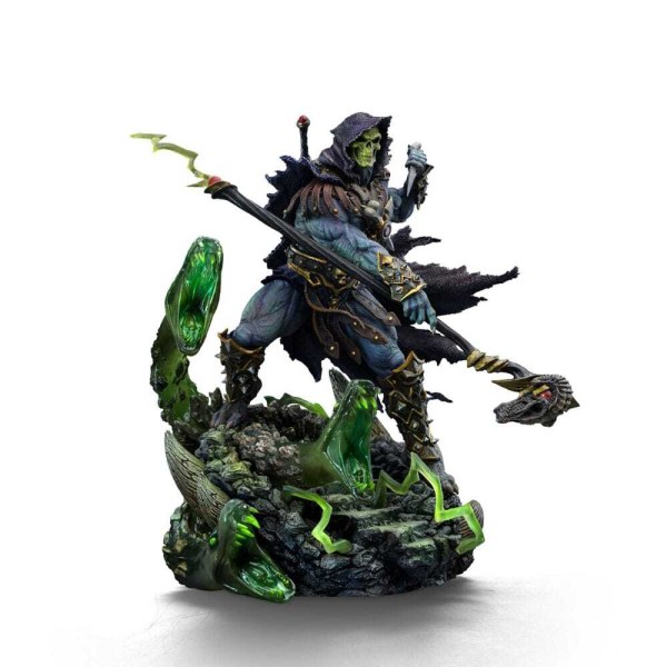 Statuette Maîtres de l’Univers 1/10 Art Scale Deluxe Skeletor Déchaîné 23 cm