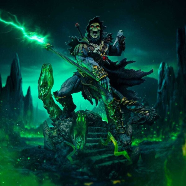 Statuette Maîtres de l’Univers 1/10 Art Scale Deluxe Skeletor Déchaîné 23 cm