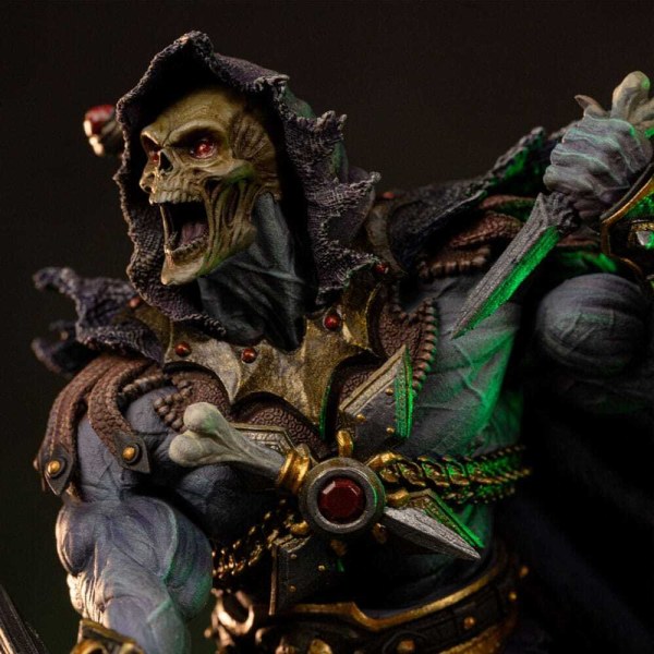 Statuette Maîtres de l’Univers 1/10 Art Scale Deluxe Skeletor Déchaîné 23 cm