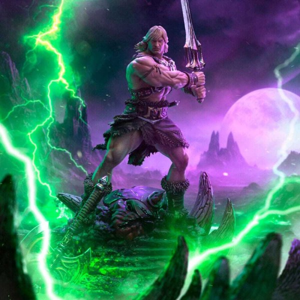 Statuette Maîtres de l’Univers 1/10 Art Scale Deluxe He-Man Déchaîné 34 cm