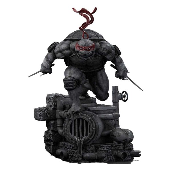 Statuette Tortues Ninja à Art Scale 1/10, version Raphael noir et blanc, 26 cm