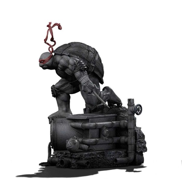 Statuette Tortues Ninja à Art Scale 1/10, version Raphael noir et blanc, 26 cm