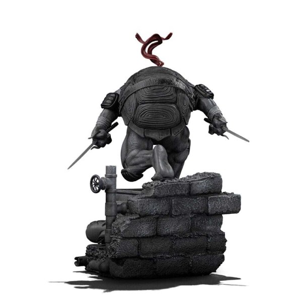 Statuette Tortues Ninja à Art Scale 1/10, version Raphael noir et blanc, 26 cm