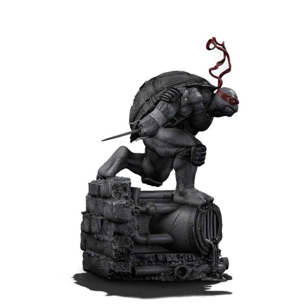 Statuette Tortues Ninja à Art Scale 1/10, version Raphael noir et blanc, 26 cm
