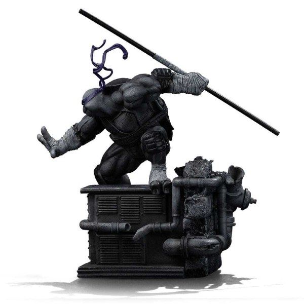 Statuette Tortues Ninja à Art Scale 1/10, Donatello, variante noir et blanc, 26 cm