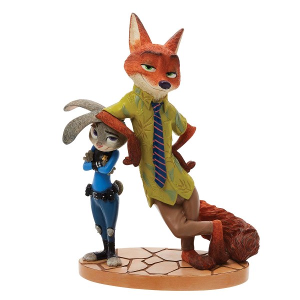 Figurine Nick Wilde et Judy Hopps – Zootopie – Collection Disney Showcase